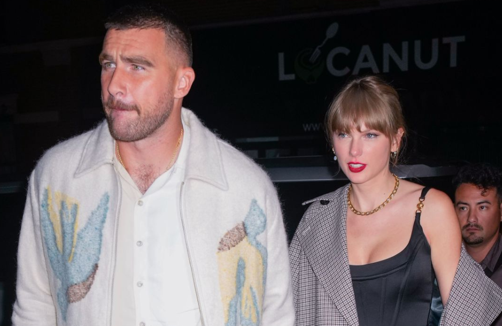 Taylor Swift and Travis Kelce Share a Sweet Kiss