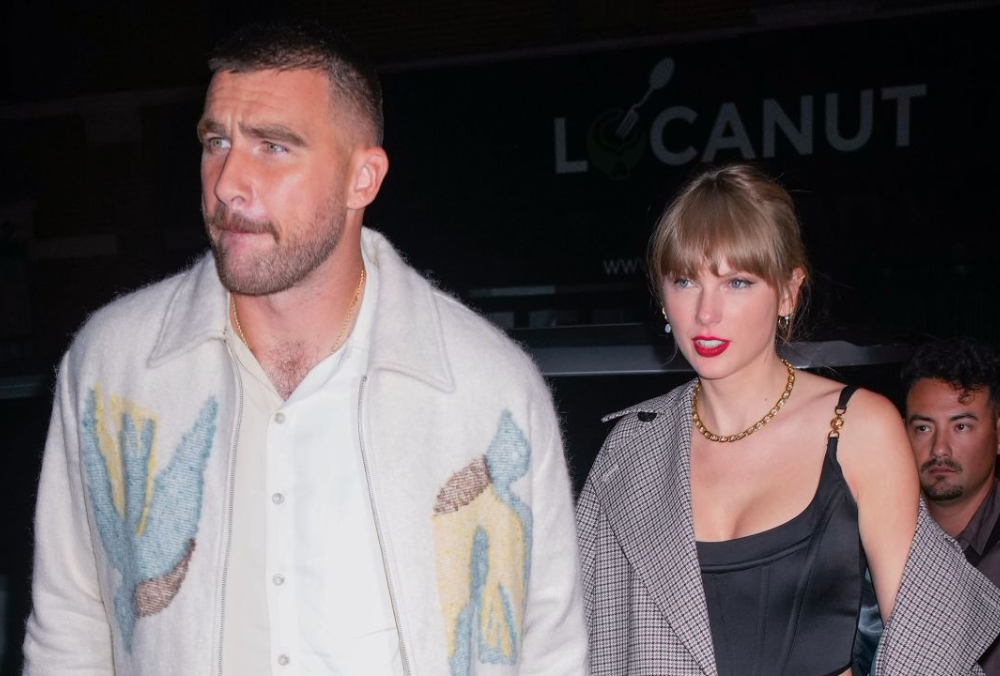 Taylor Swift and Travis Kelce Share a Sweet Kiss