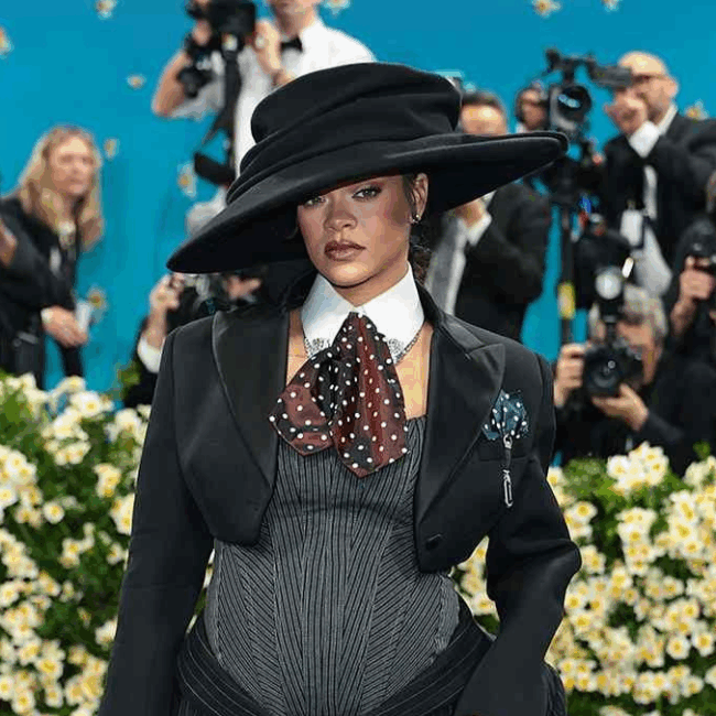 Rihanna reveals her third pregnancy at the Met Gala 2025
